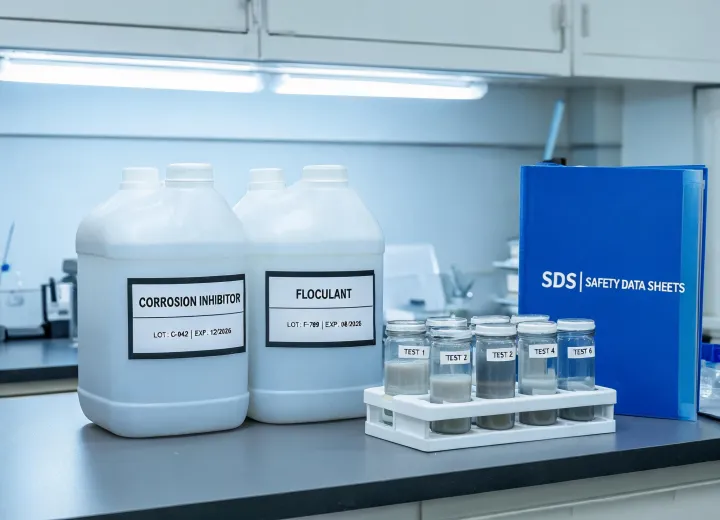 Water treatment product containers